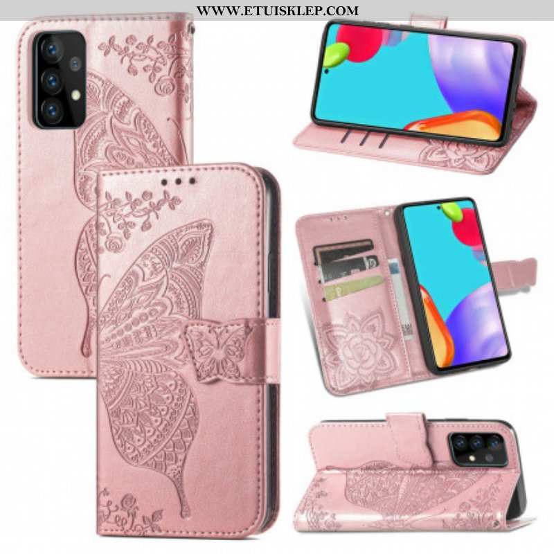 Etui Folio do Samsung Galaxy A52 4G / A52 5G / A52s 5G Pół Motyle